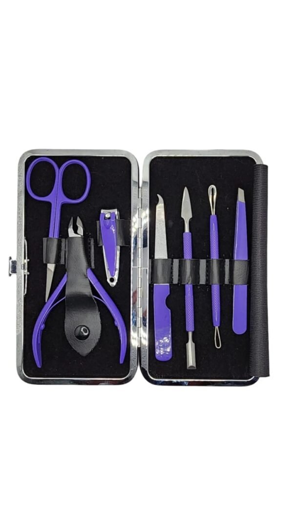 7Pcs Purple Mani & Pedicure kit- Gymnomed - Image 2